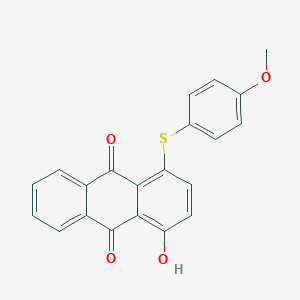 molecular formula C21H14O4S B096539 1-Hydroxy-4-((4-methoxyphenyl)thio)anthraquinone CAS No. 16673-01-1