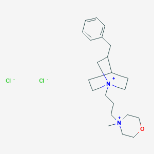 B009657 3-Benzyl-1-(3-(4-methylmorpholinio)propyl)quinuclidinium, dichloride CAS No. 19869-65-9