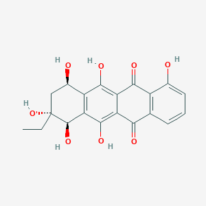 molecular formula C20H18O8 B096647 (7R,9R,10R)-9-ethyl-4,6,7,9,10,11-hexahydroxy-8,10-dihydro-7H-tetracene-5,12-dione CAS No. 17514-43-1