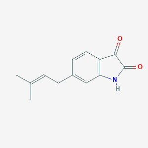 molecular formula C13H13NO2 B009684 6-(3-methylbut-2-enyl)-1H-indole-2,3-dione CAS No. 101023-73-8