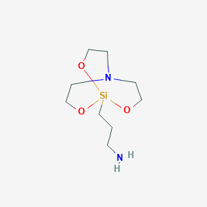 molecular formula C9H20N2O3Si B096939 2,8,9-Trioxa-5-aza-1-silabicyclo(3.3.3)undecane, 1-(3-aminopropyl)- CAS No. 17869-27-1