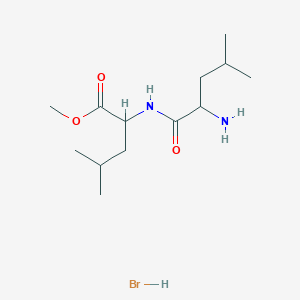 molecular formula C13H27BrN2O3 B096968 L-Leucine, L-leucyl-, methyl ester, monohydrobromide CAS No. 16689-14-8