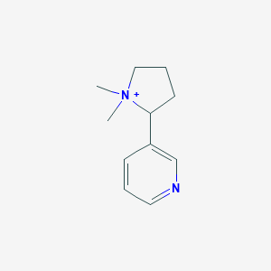 molecular formula C11H17N2+ B096999 3-(1,1-Dimethylpyrrolidin-1-ium-2-yl)pyridine CAS No. 17479-21-9