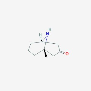 molecular formula C9H15NO B097027 (1s,5r)-1-Methyl-9-azabicyclo[3.3.1]nonan-3-one CAS No. 15486-23-4