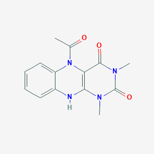 molecular formula C14H14N4O3 B097030 5-acetyl-1,3-dimethyl-10H-benzo[g]pteridine-2,4-dione CAS No. 15989-59-0