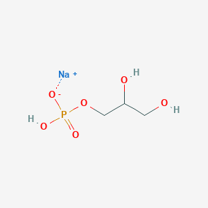 molecular formula C3H4Na3O7P B097037 Sodium 1-hydroxy-3-(phosphonooxy)propan-2-olate CAS No. 17603-42-8