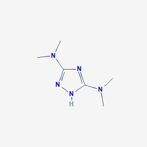 molecular formula C6H13N5 B097083 3,5-Bis(dimethylamino)-1H-1,2,4-triazole CAS No. 18377-94-1