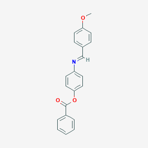 molecular formula C21H17NO3 B097099 Phenol, 4-(((4-methoxyphenyl)methylene)amino)-, benzoate (ester) CAS No. 16571-39-4