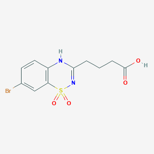 7-Bromo-2H-1,2,4-benzothiadiazine-3-butanoic acid 1,1-dioxide