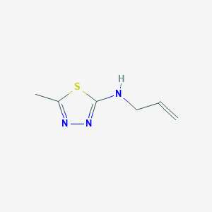 molecular formula C6H9N3S B097242 5-methyl-N-prop-2-enyl-1,3,4-thiadiazol-2-amine CAS No. 18390-20-0