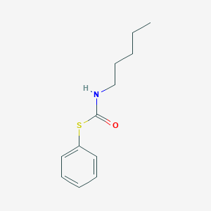 molecular formula C12H17NOS B097256 Pentylthiocarbamic acid S-phenyl ester CAS No. 18312-38-4