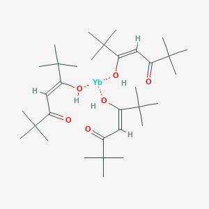 molecular formula C33H66O6Yb+6 B097263 Ytterbium, tris(2,2,6,6-tetramethyl-3,5-heptanedionato-kappaO,kappaO')-, (OC-6-11)- CAS No. 15492-52-1
