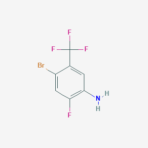molecular formula C7H4BrF4N B009739 4-Bromo-2-fluoro-5-(trifluoromethyl)aniline CAS No. 104460-70-0