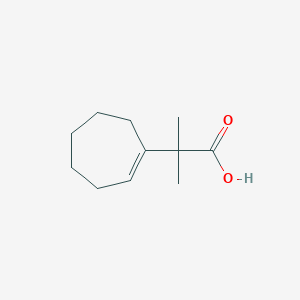 B097446 2-(Cyclohepten-1-yl)-2-methylpropanoic acid CAS No. 16642-56-1