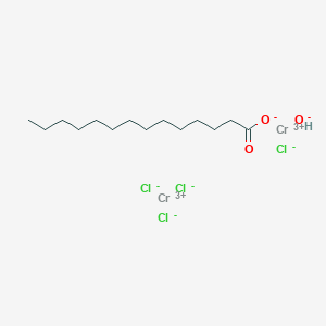 molecular formula C14H28Cl4Cr2O3 B097459 Chromium, tetrachloro-mu-hydroxy(mu-(tetradecanoato-kappaO:kappaO'))di- CAS No. 15659-56-0
