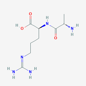 molecular formula C9H19N5O3 B097522 L-精氨酸，L-丙氨酰- CAS No. 16709-12-9