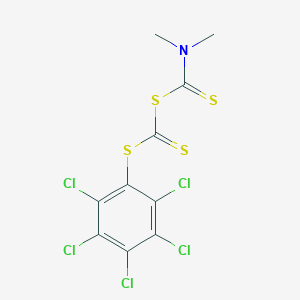 molecular formula C10H6Cl5NS4 B097532 (2,3,4,5,6-pentachlorophenyl)sulfanylcarbothioyl N,N-dimethylcarbamodithioate CAS No. 19378-05-3