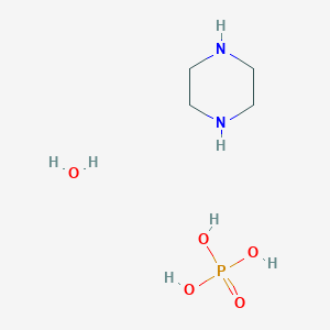 molecular formula C4H15N2O5P B097537 磷酸哌嗪一水合物 CAS No. 18534-18-4