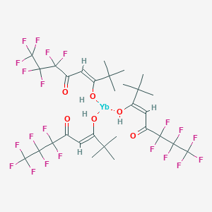 molecular formula C30H30F21O6Yb B097594 三(6,6,7,7,8,8,8-七氟-2,2-二甲基-3,5-辛二酮)镱 CAS No. 18323-96-1