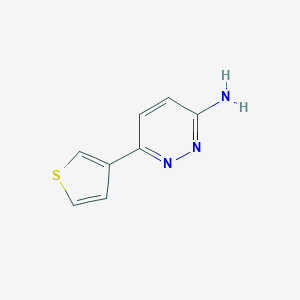 molecular formula C8H7N3S B009760 6-(Thiophen-3-yl)pyridazin-3-amine CAS No. 105538-02-1