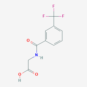 molecular formula C10H8F3NO3 B097685 2-(3-(Trifluoromethyl)benzamido)acetic acid CAS No. 17794-48-8