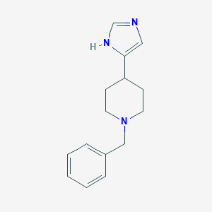 molecular formula C15H19N3 B009785 1-benzyl-4-(1H-imidazol-5-yl)piperidine CAS No. 106243-25-8