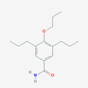 molecular formula C16H25NO2 B009786 4-Propoxy-3,5-dipropylbenzamide CAS No. 100243-37-6