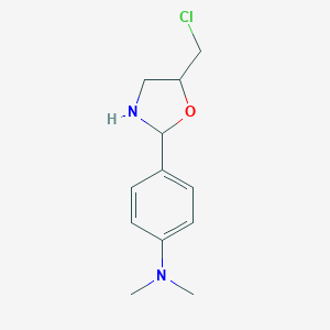 molecular formula C12H17ClN2O B097867 4-[5-(氯甲基)-1,3-噁唑烷-2-基]-N,N-二甲基苯胺 CAS No. 17996-49-5