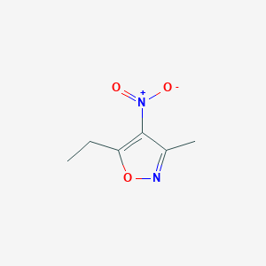 molecular formula C6H8N2O3 B009788 5-Ethyl-3-methyl-4-nitroisoxazole CAS No. 108418-33-3