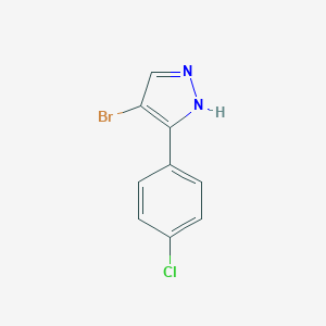 molecular formula C9H6BrClN2 B097885 4-溴-3-(4-氯苯基)-1H-吡唑 CAS No. 17978-27-7