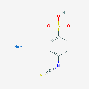 molecular formula C7H5NNaO3S2+ B097920 苯磺酸，4-异硫氰酸酯，钠盐 CAS No. 17614-69-6