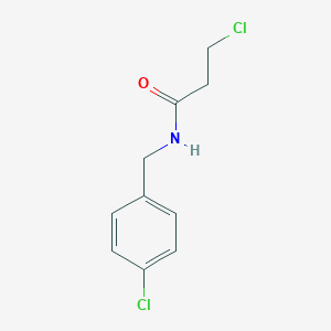 molecular formula C10H11Cl2NO B009794 3-chloro-N-(4-chlorobenzyl)propanamide CAS No. 103038-67-1