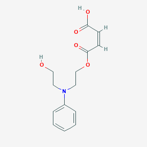 molecular formula C14H19NO6 B097941 2-Butenedioic acid (2Z)-, mono(2-((2-hydroxyethyl)phenylamino)ethyl) ester CAS No. 15772-26-6