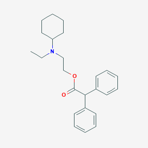 molecular formula C24H31NO2 B098082 Acetic acid, diphenyl-, 2-(cyclohexylethylamino)ethyl ester CAS No. 17822-58-1