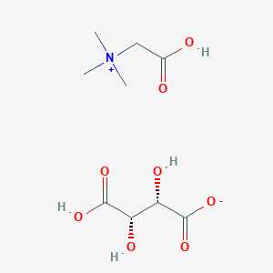molecular formula C9H17NO8 B098086 carboxymethyl(trimethyl)azanium;(2S,3S)-2,3,4-trihydroxy-4-oxobutanoate CAS No. 17671-52-2