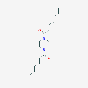 molecular formula C18H34N2O2 B098087 Piperazine, 1,4-diheptanoyl- CAS No. 18903-10-1