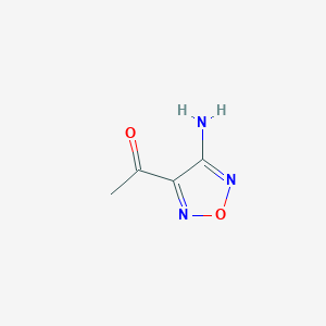 molecular formula C4H5N3O2 B098153 1-(4-Amino-1,2,5-oxadiazol-3-yl)ethanone CAS No. 17647-71-1