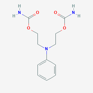 molecular formula C12H17N3O4 B098164 2-[N-(2-carbamoyloxyethyl)anilino]ethyl carbamate CAS No. 19351-36-1