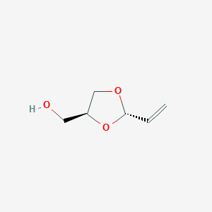 molecular formula C6H10O3 B098165 trans-2-Vinyl-1,3-dioxolane-4-methanol CAS No. 16081-27-9