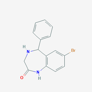 molecular formula C15H13BrN2O B098166 7-Bromo-5-phenyl-1,3,4,5-tetrahydro-1,4-benzodiazepin-2-one CAS No. 17972-72-4