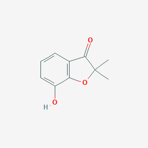 molecular formula C10H10O3 B098169 3(2H)-Benzofuranone, 7-hydroxy-2,2-dimethyl- CAS No. 17781-16-7