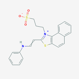 molecular formula C22H21N2O3S2+ B098171 Naphtho[1,2-d]thiazolium, 2-[2-(phenylamino)ethenyl]-1-(3-sulfopropyl)-, inner salt CAS No. 16470-42-1