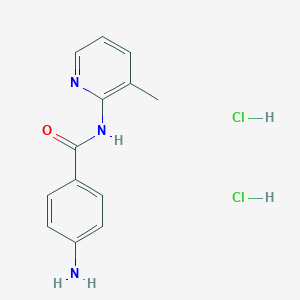 molecular formula C13H15Cl2N3O B098193 2-(P-Aminobenzamido)-3-picoline dihydrochloride CAS No. 17710-07-5