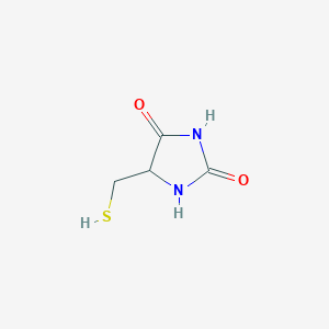 molecular formula C4H6N2O2S B098244 5-(Sulfanylmethyl)imidazolidine-2,4-dione CAS No. 17125-13-2