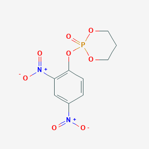 molecular formula C9H9N2O8P B098295 2-(2,4-Dinitrophenoxy)-1,3,2-dioxaphosphinane 2-oxide CAS No. 4225-82-5