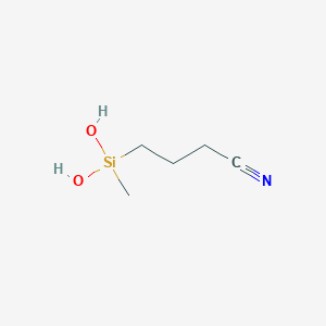 molecular formula C6H13NO2Si B098300 4-(Dihydroxymethylsilyl)butyronitrile CAS No. 18293-49-7