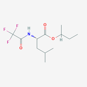 molecular formula C12H20F3NO3 B098321 Leucine, N-(trifluoroacetyl)-, sec-butyl ester, L- CAS No. 16974-96-2