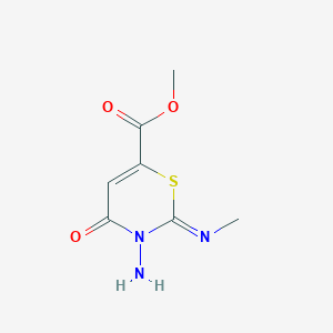 Methyl 3-amino-2-methylimino-4-oxo-1,3-thiazine-6-carboxylate