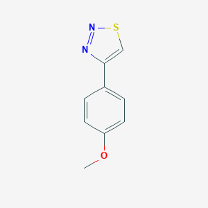 molecular formula C9H8N2OS B098346 4-(4-Methoxyphenyl)-1,2,3-thiadiazole CAS No. 18212-22-1
