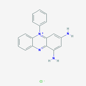 molecular formula C18H15ClN4 B098368 1,3-Diamino-5-phenylphenazinium chloride CAS No. 19220-17-8